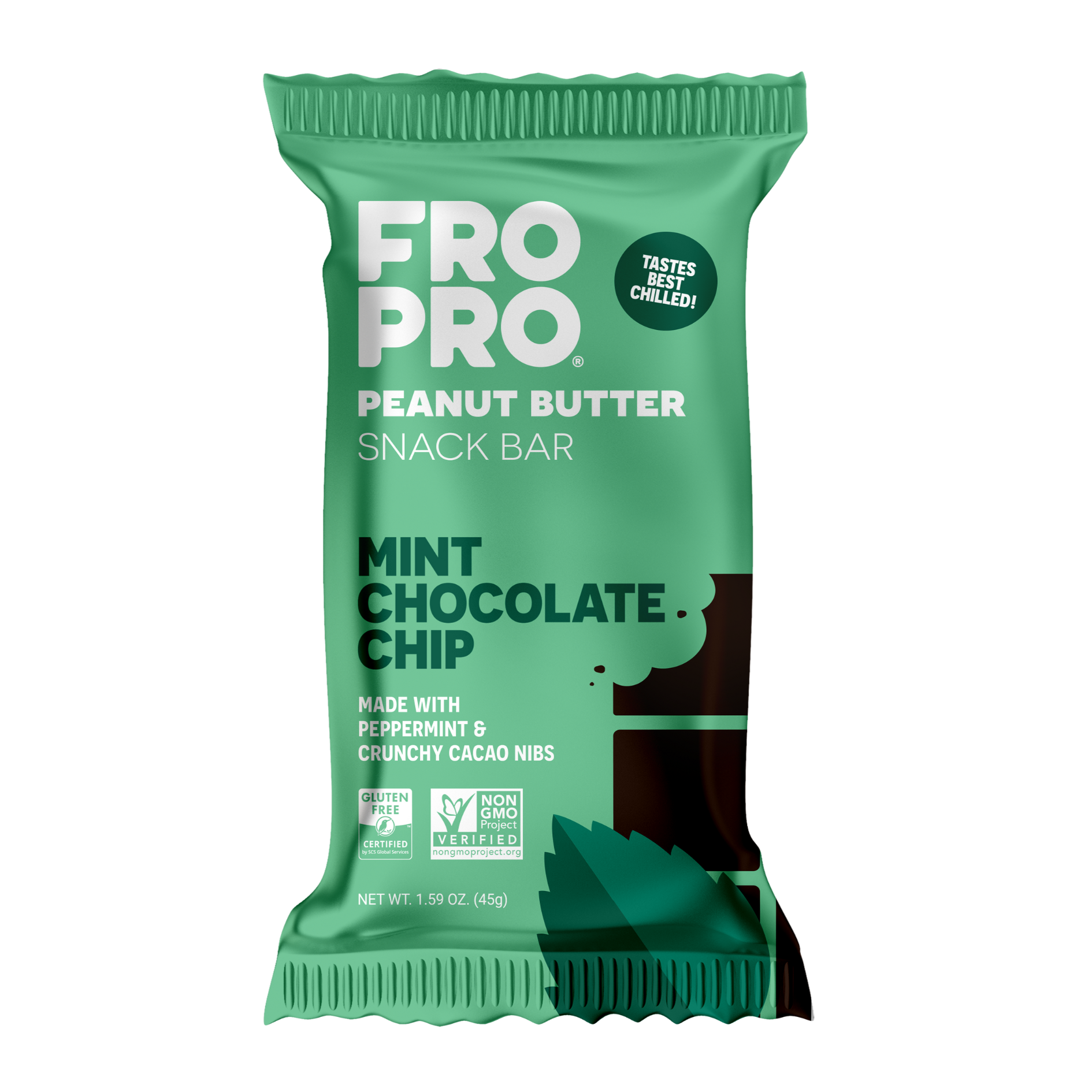 FROPRO | Mint Chocolate Peanut Butter Snack Bar | 12-Pack