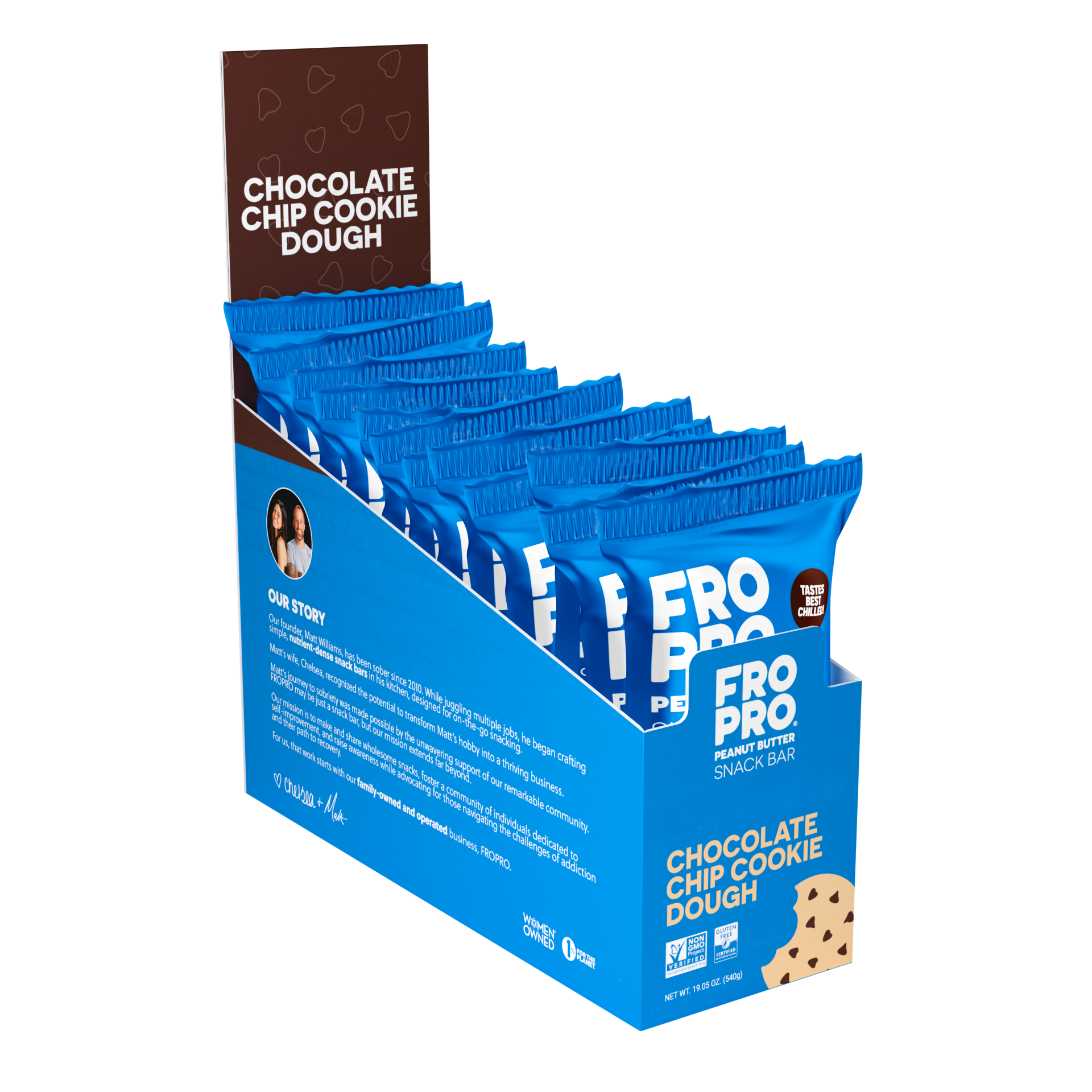 FROPRO Peanut Butter Snacks | Chocolate Chip Cookie Dough | 12-Pack