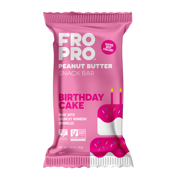 FROPRO | Birthday Cake Peanut Butter Snack Bar | 12-Pack
